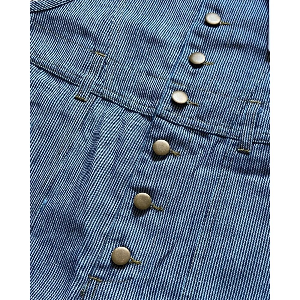 NWT Anthropologie x Sage the Label Mood Ring Striped Denim Overalls Womens Small - Picture 6 of 10